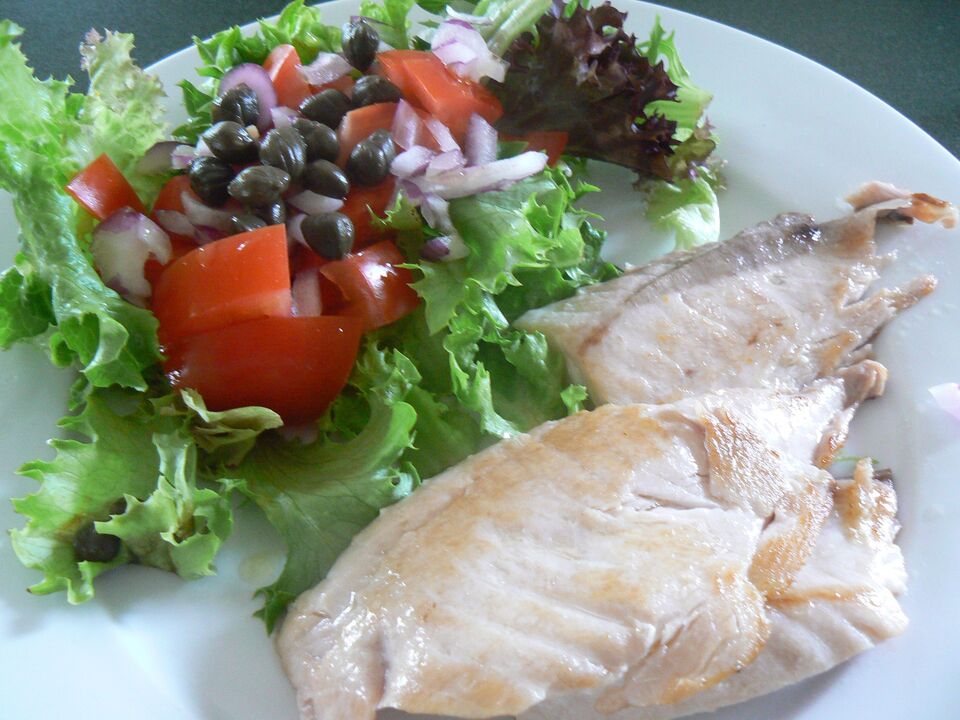 pescado con verduras para la potencia